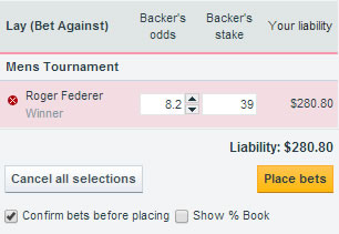 Calculating lay bets Betfair