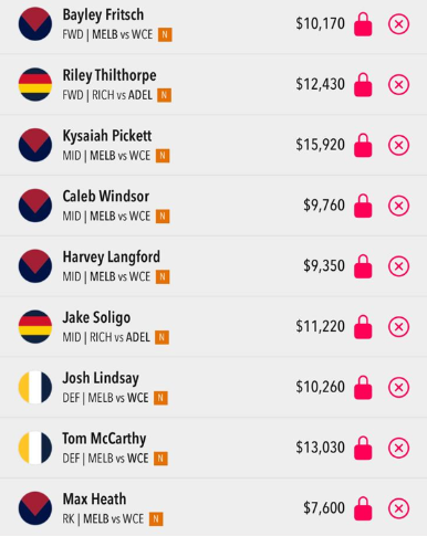 AFL Draftstars Team