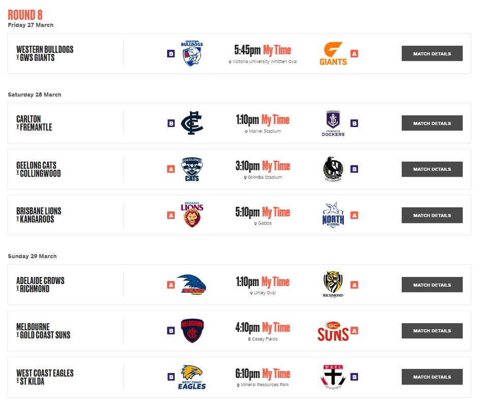 aflw fixture r8