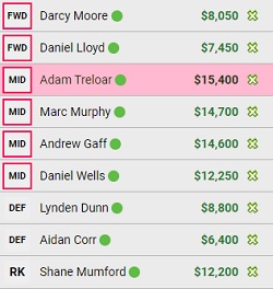 DraftStars TOTW Round 10
