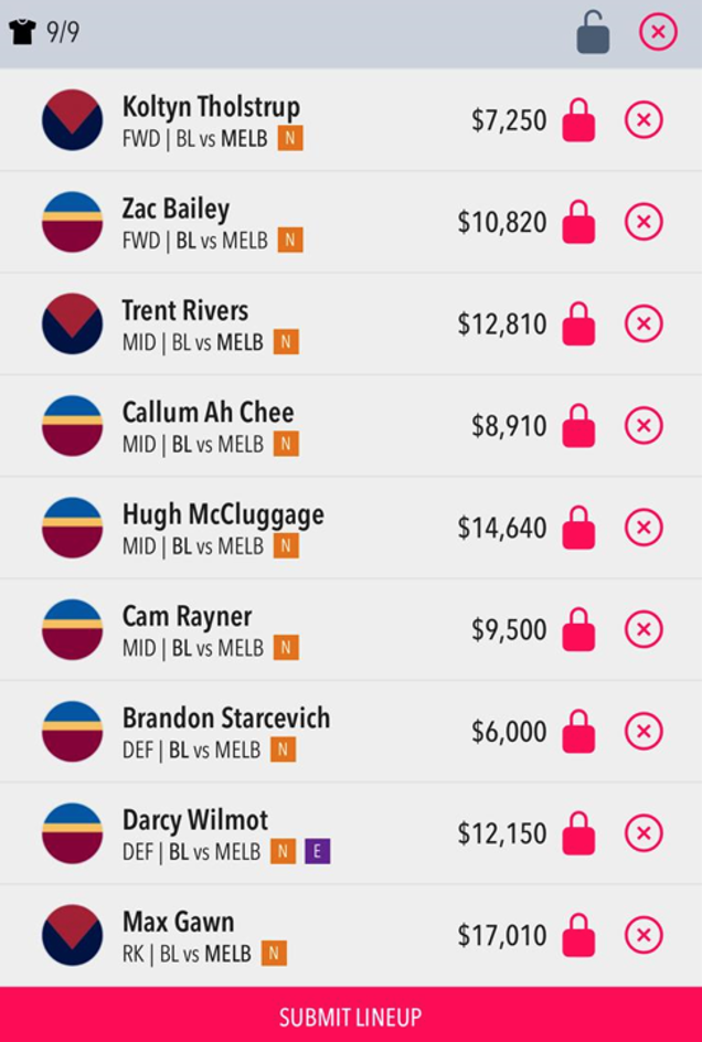 Draftstars Lineup