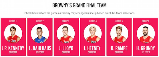 Draftstars Browny Team