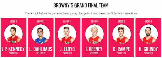 Draftstars Browny Team