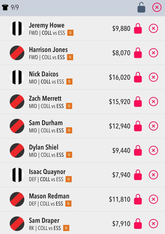 Draftstars Lineup