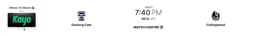 Geelong vs Collingwood 