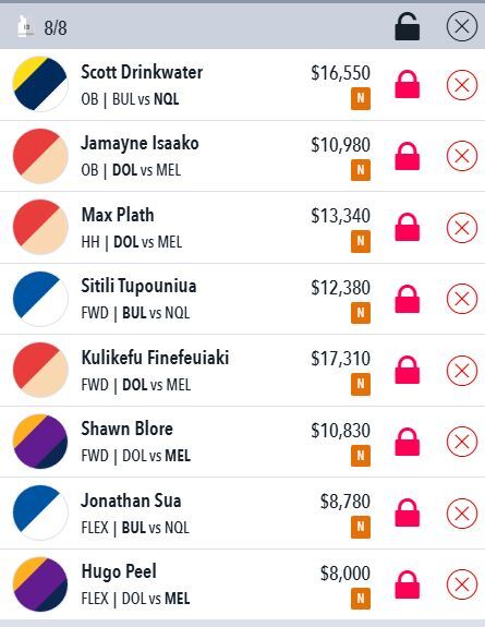 NRL Draftstars Lineup