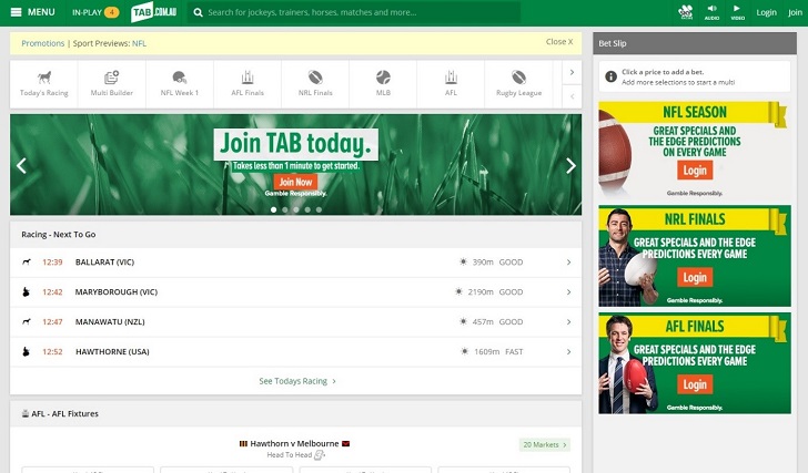 tab odds