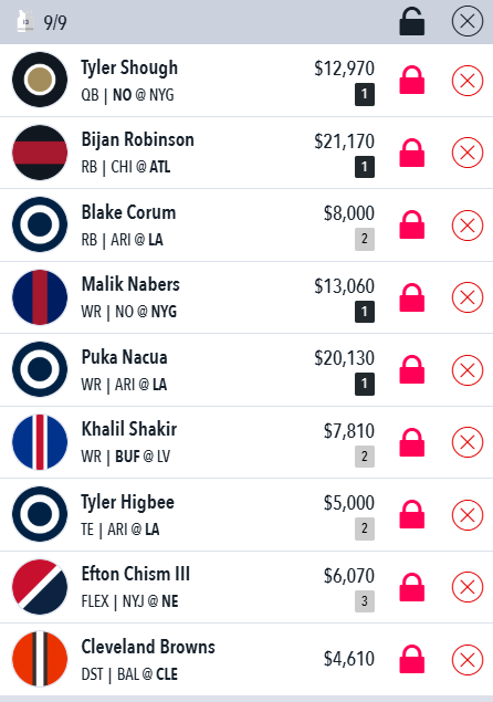 Draftstars Lineup