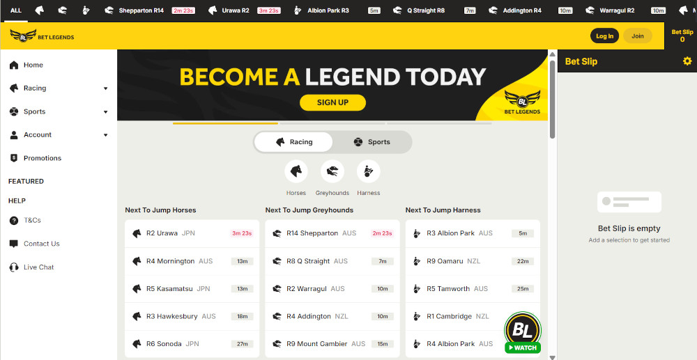 BetLegends website