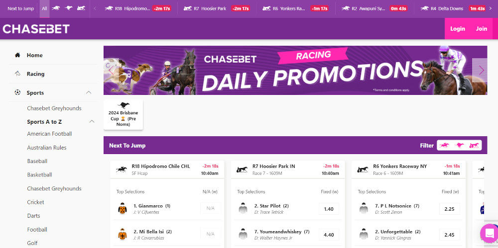 ChaseBet website