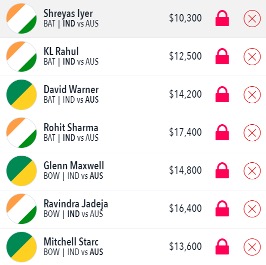 Cricket Draftstars Tips