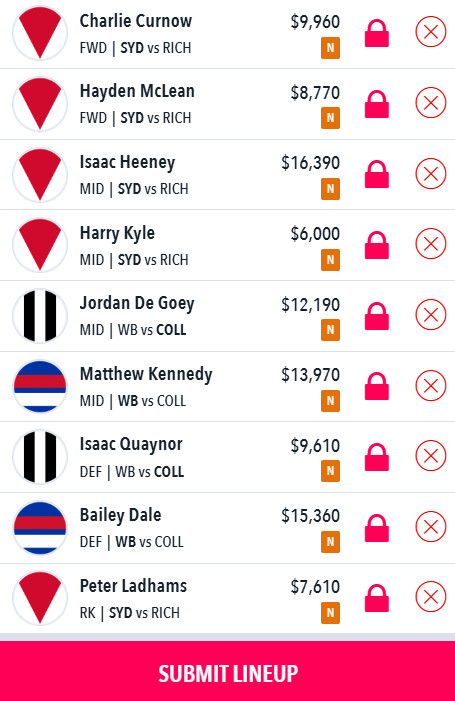 Draftstars Lineup