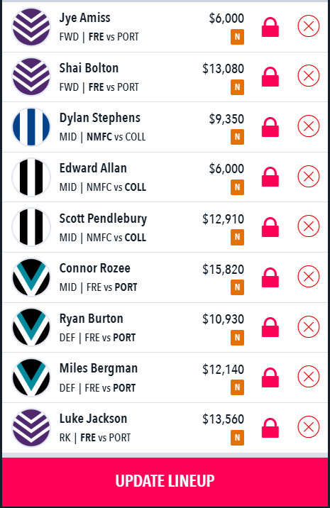 Draftstars Lineup