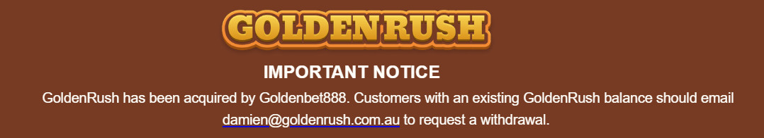 GoldenRush website down