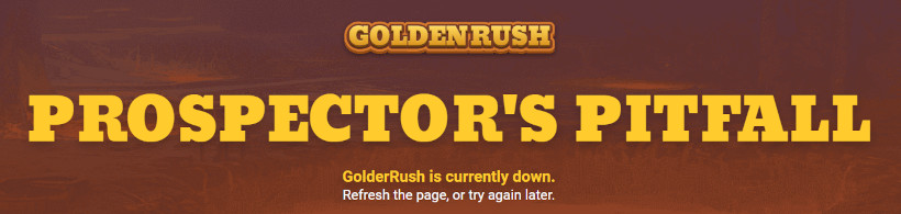 GoldenRush website down