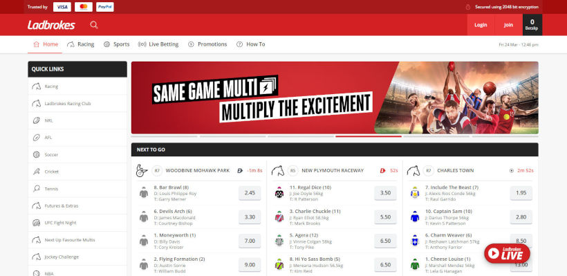 Ladbrokes website