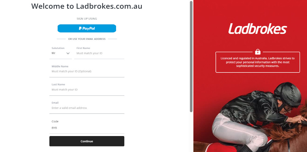 Ladbrokes Sign Up
