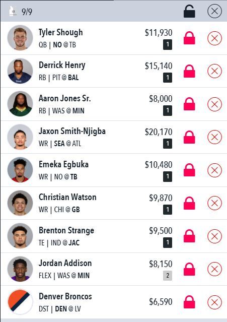 NFL Draftstars Lineup