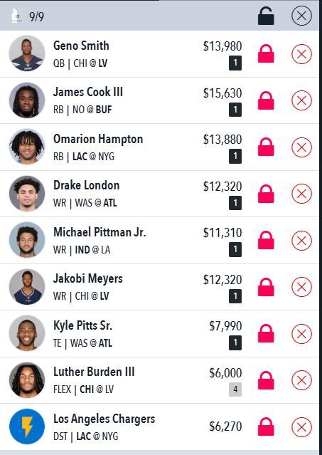 Draftstars Lineup