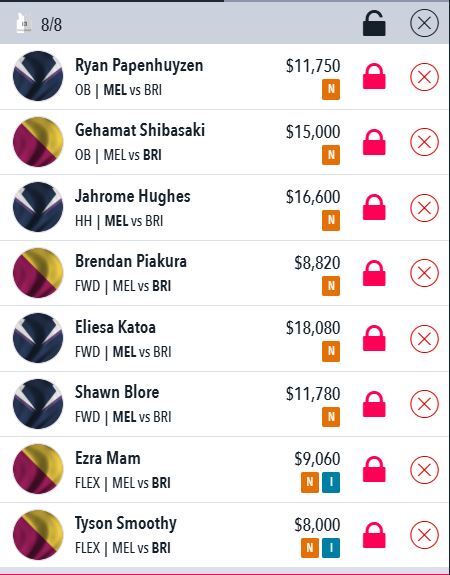 Draftstars Lineup