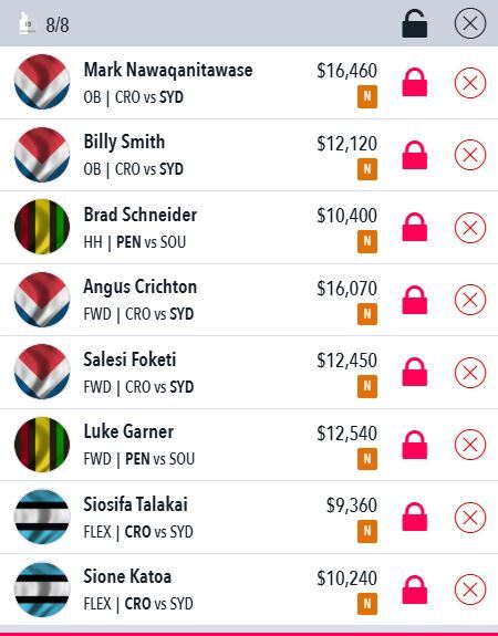 NRL Fantasy Team