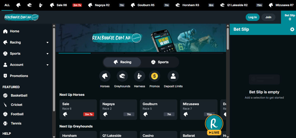 RealBookie website