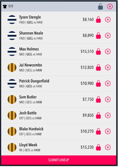 AFL Draft stars Lineup