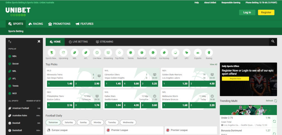 Unibet website